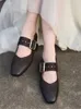 Модельные туфли Artmu из натуральной кожи, толстый каблук для женщин, пряжка, металлический дизайн, острый нос, мягкая подошва, роскошные женские туфли Мэри Джейн