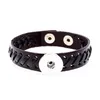 Charm Armbanden Gevlochten Zwart Bruin Lederen Drukknoop Armband Fit 18Mm Snaps Sieraden Drop Levering Dhlbg