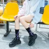 Korean Style Harajuku Skateboard Long Socks Creative Fun Lightning Hip Hop Style Socks Unisex Street Funny Happy Couple Socks