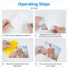 10 Sheets Shiny Dots Cold Laminating Film A4 Waterproof Adhesive Transparent Shiny Stars DIY Package Card Photo Holographic Film