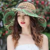 Geniş Memlu Şapkalar Kova Şapkaları Yaz Kadınlar Büyük Kırlangıç ​​Güneş Koruyucu ve Güneşçi Balıkçı Şapka Etnik Stil Saman Şapkası UV Koruma Plaj Şapkası L240402