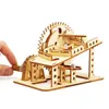 Blöcke 3D Holz Murmelbahn Puzzle Spielzeug Kinder Zusammenbau Konstrukteur Blöcke Modelle zum Bauen DIY Puzzle Eisenkugel Mechanische Spur 240401