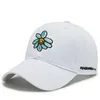 Boll Caps Women Men Sport Hip Hop Daisy Baseball Hatts Blomma broderat Cap Solid Snap Back Unisex Sunhat Outdoor Mode