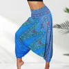 Pantaloni da donna stampati Yoga casual per le donne in estate Pantaloni leggeri con cavallo basso Pantaloni sportivi traspiranti Ropa Mujer