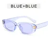 Sunglasses European American Fashion Women's Rectangle Shape UV400 Protection Men's Designer Sun Glasses Seaside Beach Eyewear