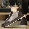 Casual Shoes Sneakers Mens Designer Board Fashion Microfiber Leather/Corduroy Upper Height Increased Flat Platform