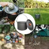 Cookware Sets Outdoor Tableware 4000ml Capacity Aluminum Alloy Camping Picnic Hanging Pot Cooking For Campfire