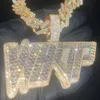 Новый дизайн, кулон с надписью VVS, ожерелье из муассанита Ice Out, кубинская цепочка, персонализированные ювелирные изделия в стиле хип-хоп