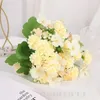 Decorative Flowers Wedding Decor Artificial Silk Daisies Begonias Bouquet Table Decoration Fake Flower Imitation Begonia Daisy Floral