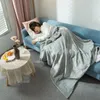 Blankets Cartoon Little Ear Cloak Parent-child Lamb Plush Blanket Lunch Sofa Home Lazy Person Hooded Winter Warm