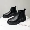 Bottes 2021 Automne Nouveau Chelsea Boots for Men Boots Boots Platform Shoes Fashion Boots Boots Hiver Slip on Men Chaussures Nouveaux Botines Mujer