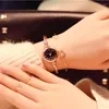 Montre-bracelets Yikaze Women Bracelet Watch Small Gold Bangles Montres en acier inoxydable Retro Robe Horloge de bracelet en acier inoxydable