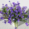 Dekorative Blumen, künstliche Grünpflanze, Kunststoffgras, 7 Gabeln, Schmetterling, Orchidee, Blumenkasten für den Außenbereich