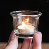 Candle Holders 8pcs Glass Tea Light Holder Clear Tealight Jars Wedding Table Decor