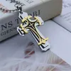 Collane con ciondolo Acciaio al titanio Tre strati Croce Ciondolo Uomo Retro Fede religiosa Collana Gioielli Festa della mamma Regalo commemorativo 2022 Trend 240330