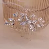 Pinces à cheveux Barrettes Accessoires Strass brillants Peignes Sier Couleur Bijoux pour femmes Filles Fête des mères Ornements Cadeau Drop Livraison H Otp3W