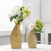 Vases Nordic Style Golden Leaves High-end Home Ceramic Vase Light Luxury Living Room Decorations Crafts Ornaments Flower Sticks