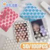 Cadeau cadeau 50/100pcs sac transparent en plastique dot bonbons cookie emballage avec bricolage auto-adhésif décoration de mariage sacs de fête