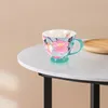 Кружки Кофе Цветок Кофейная чашка Керамические чашки для воды Эспрессо Капучино Офис