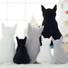 2024 1pcs silhueta gato de pelúcia animais almofadas brinquedos de boneca 30 cm travesseiro de gato macio de gato recém -nascido Doll Bedding Kids Toys Claro