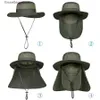 Wide Brim Hats Bucket Hats Outdoor wide Brim fishing cap UPF 50+sun protection C with face and neck Fl suitable for hiking and gardening L240402