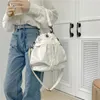 Moda Kadın Çantalar Su geçirmez Naylon Omuz Çantaları Portatif Drawstring Buck Bag 240311 için büyük kapasiteli çapraz gövde