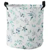 Sacs à linge aquarelle fleur feuilles imprimer panier pliable enfant jouet stockage salle étanche sale vêtements organisateur