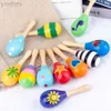 Plack Play Water Fun 1 PC Montessori Wooden Toys Baby Sand Hammer Early Education Rozwój muzyki Instrumenty Puzzle dla dzieci 1 2 3 lata 240402