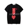 Spela Fashion Mens T-shirts Designer Red Commes Heart Shirt Casual Tshirt Cotton Embroidery Short Sleeve Summer T-Shirt DH