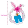 Porte-clés lapin à la mode, fleurs décoratives suspendues, pendentif de sac de jouet de dessin animé