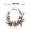 Decorative Flowers Flower Wreath Pink Purple Floral Wreaths For Front Door Outside Colorful Hanger Decorations Spring Summer