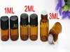 Storage Bottles 100pcs/lot 1ml 2ml 3ml 5ML Small Essential Oil Bottle Amber Mini Glass 1CC Brown Sample Vial