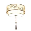 Lampki sufitowe chińskie lampę żyrandola sypialnia okrągła chinoiserie luminaire suppendu retro retro dom domowy studia