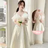 Party Dresses Topenomi Bridesmaid Women 2024 Simple Strapless midja Jacquard A-Line Wedding Fairy Formal Prom Gown