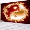 Tapisseries noir et blanc Yin Yang Mandala tapisserie décor à la maison sorcellerie Medusa tenture murale Gossip bronzant tissu