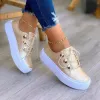 Laarzen dames casual platform sneakers lichtgewicht pu lederen kantup sneakers dames platte wandelschoenen dagelijkse schoenen zapatillas mujer