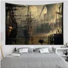 Tapisseries Pirate Ship Cartoon Tapisserie Art Science-Fiction Chambre Décor À La Maison Tenture Murale