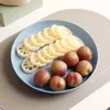 Borden 4 stks tarwe stro diner gerechten Snack Tray set servies voor keuken accessoires lichtgewicht huishoudelijk huishoudelijke fruitkom servet