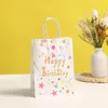 Geschenkpapier 24 Stück Alles Gute zum Geburtstag Papiertüte mit Griff Süßigkeiten Keks Tuch Überraschung für Freund Kinder Kinder