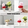 Vases 2 Pcs Flowers Mushroom Vase Birthday Decoration For Girl Table Ceramic Ceramics Small