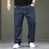 Jeans pour hommes Coton Hommes Casual Baggy Lâche Large Jambe Lavé Qualité Pantalon Mode Droit Denim Pantalon Classique 48