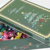 Storage Bottles Tinplate Box Christmas Goodies Candy Containers Cookie Tins With Lids Supplies Biscuit