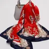 100% Natuurlijke Zijden Sjaal voor Vrouwen Print Real Bandana Sjaals en Wraps Dames Pure Sjaals Foulard Femme 240322