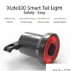 Cykelbelysning xlite100 cykelljus bakre start/stopp broms av avkänning ipx6 vattentät led laddning cykling ficklampa bakljus droppe deliv dhkuw