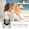 Sac de transport pour chats, fourre-tout à bandoulière en toile pour chats, sac à main en forme d'animal mignon, fournitures de randonnée Camping voyage Shopping