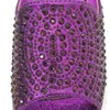 Pantoufles 2022 Violet Africain Femmes Talons Hauts Strass Chaussures De Mariage Et Sac Ensemble Mode Fête Femmes Sandales J240402