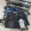 Jupes MEXZT Y2K Denim Mini Femmes Streetwear Harajuku Ceinture Jeans Jupe Vintage Coréen Taille Haute Slim Tout Match Une Ligne
