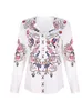 Thin Flower Embroidered Shirts Spring And Summer Fashionable Loose Fitting Bohemian Style Womens Long Sleeved Cardigan Cover Up 240322