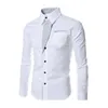 Koszulki sukienki męskiej 2024 Modna Camisa Masculina Koszula z długim rękawem Mężczyźni Slim Fit Design Formal Casual Marka rozmiar M-4xl