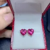 Ohrringe Natur rosa Topas Edelstein weibliche Ohrringe feines Geschenk Frauen Ohrring